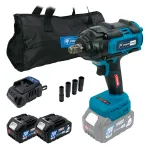 Акумуляторний гайковерт PROFI-TEC PTW820BL POWERLine (2×PT2040MP (4.0 Аг), зарядний пристрій)