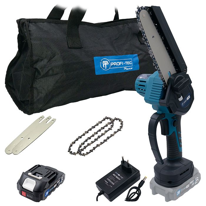 Акумуляторна ланцюгова пила PROFI-TEC PCS1520BL POWERLine (1×PT2020MP (2.0 Аг), зарядний пристрій)