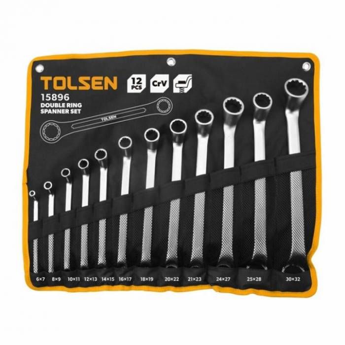 Набір ключів накидних в чохлі 12 шт Толсен