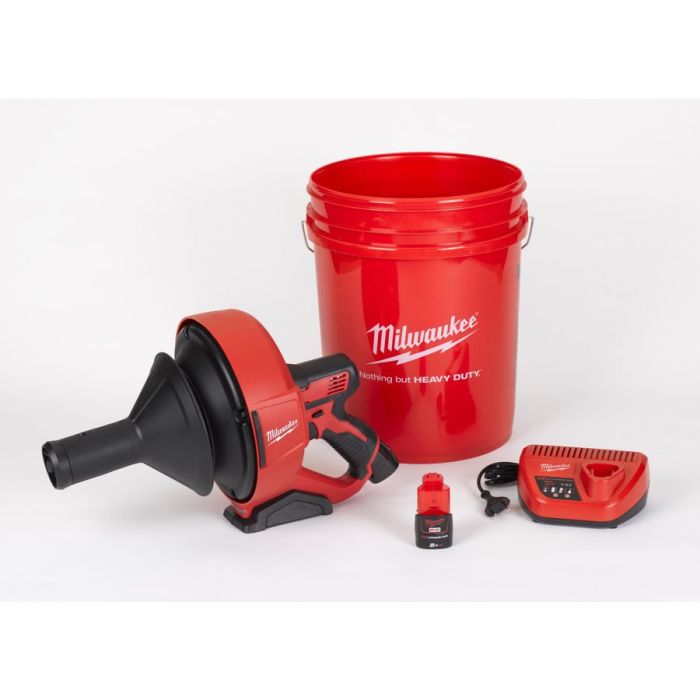 Машина прочисна акумуляторна MILWAUKEE M12 BDC6-0C трос 6м (каркас+відро)