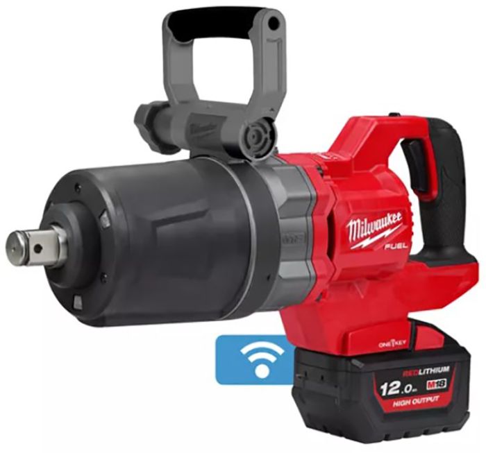 Гайковерт акумуляторний безщітковий MILWAUKEE 1'' (2711Нм) M18 ONEFHIWF1DS-121C, з кільцем (ЗУ+1ак.)