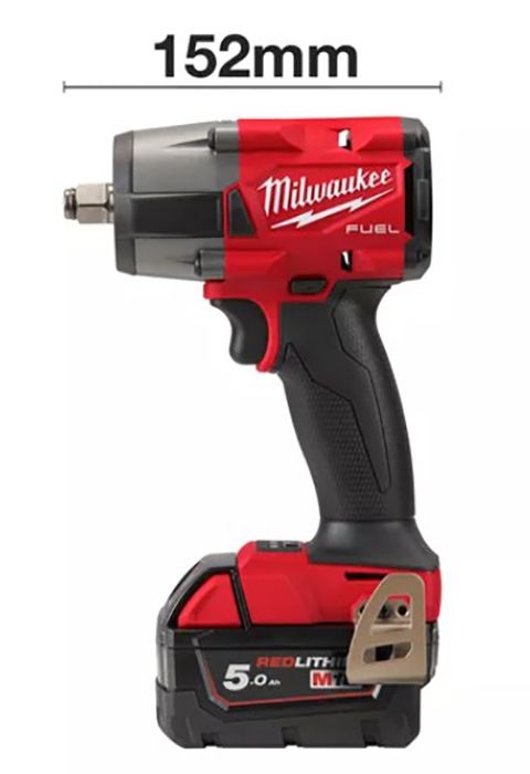 Гайковерт акумуляторний безщітковий MILWAUKEE 1/2" (881 Нм) M18 FMTIW2F12-502X, з кільцем