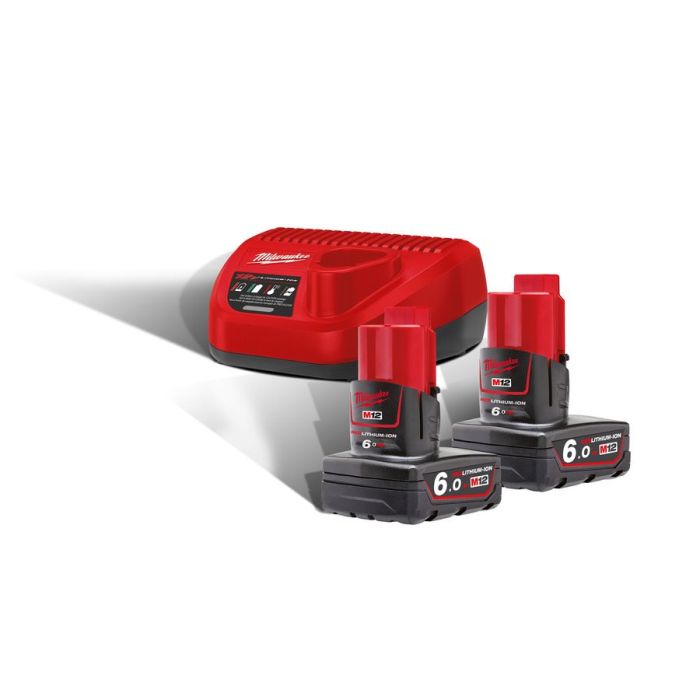 Енергокомплект MILWAUKEE M12 NRG-602 (ЗУ С12+ 2акк.Х6Ач B6)
