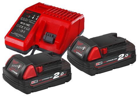 Энергокомплект MILWAUKEE M18 NRG-202 (ЗУ M12-18C+2акк.Х2Ач В2)
