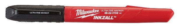 Набор маркеров для стройплощадки INKZALL MILWAUKEE, ультра-тонких черных (4шт)
