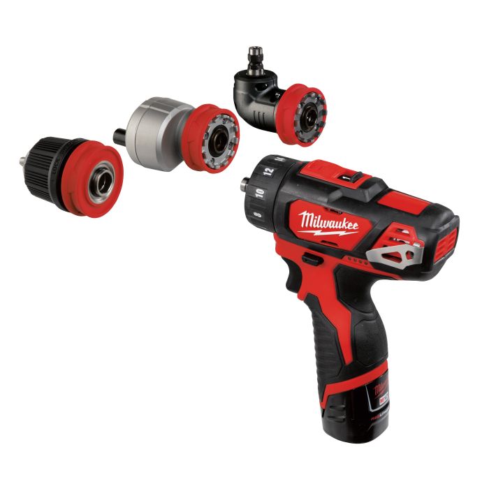 Дриль-шуруповерт акумуляторний MILWAUKEE M12 BDDXKIT-202C (32 Нм) (2насадки+ЗУ+2акк.Х2Ач+кейс)