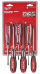 Набор отверток магнитных с трехгранной рукояткой MILWAUKEE, (PH1/PH2/SL3/SL4/SL5.5/SL6.5), (6шт)