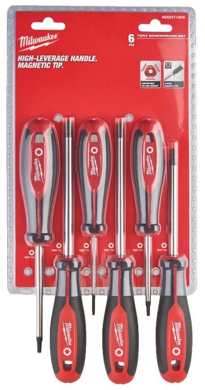 Набор отверток магнитных с трехгранной рукояткой MILWAUKEE TORX, (6шт)