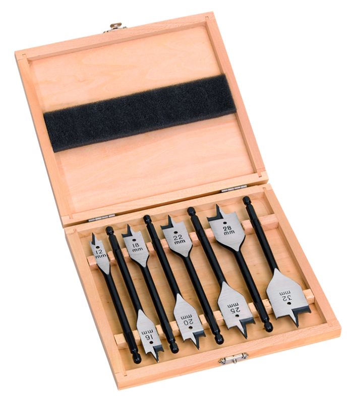 Набор сверл по дереву перьевых MILWAUKEE (8шт) (12/16/18/20/22/25/28/32мм)