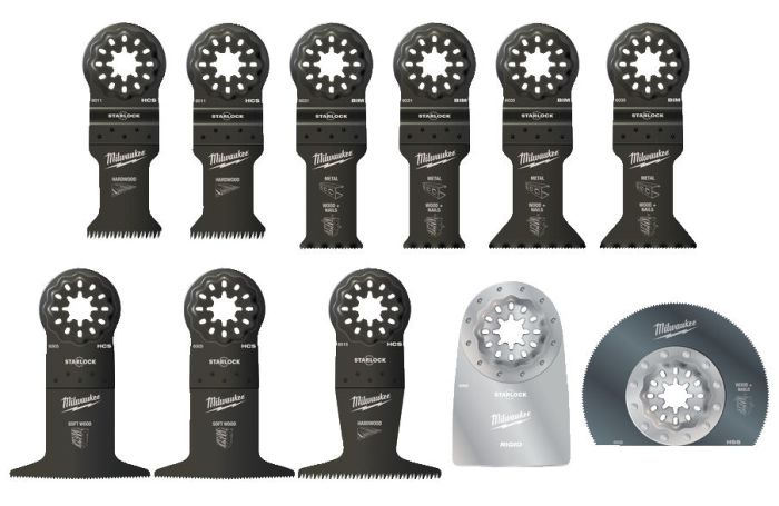 Набір полотен для мультитулів STARLOCK MILWAUKEE, (11шт)