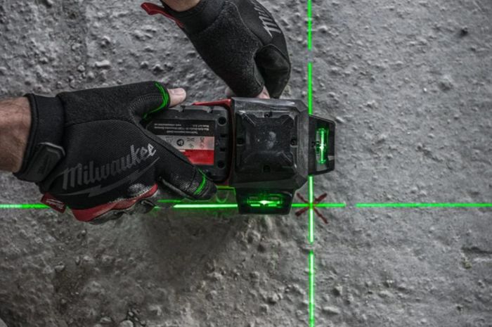 Нівелір лазерний акумуляторний 3D MILWAUKEE M12 3PL-0C (360˚, зелений промінь)
