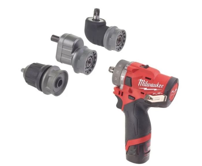 Дриль-шуруповерт акумуляторна безщіткова ударна MILWAUKEE M12 FPDXKIT-202X(37Нм)(2нас+2Х2Ач+кейс)