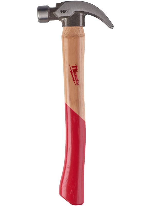 Молоток із закругленим цвяхом і рукояткою з гікорі MILWAUKEE, 16 унцій/450гр
