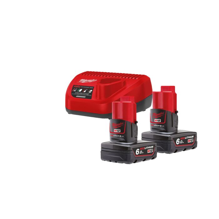 Енергокомплект MILWAUKEE M12 NRG-602 (ЗУ С12+ 2акк.Х6Ач B6)
