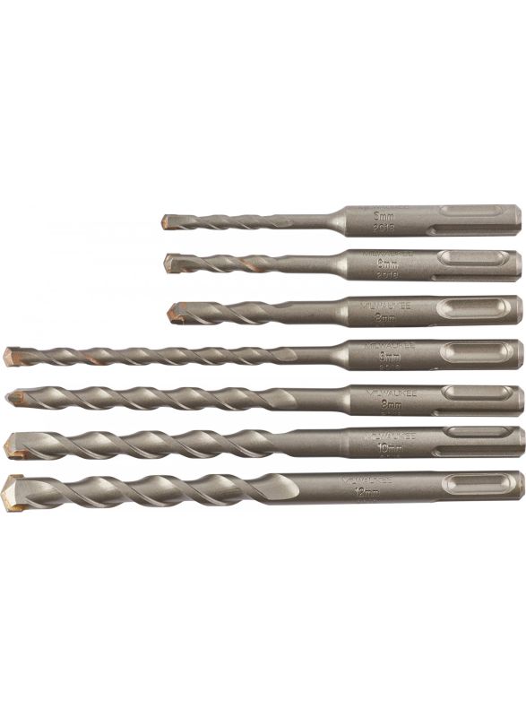Набор буров SDS-PLUS Contractor MILWAUKEE (5/6/6/8/8/10/12мм) (7шт)