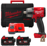 Гайковерт акумуляторний безщітковий MILWAUKEE 1/2" (881 Нм) M18 FMTIW2F12-502X, з кільцем