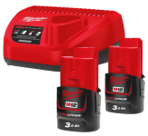 Енергокомплект MILWAUKEE M12 NRG-302 (ЗУ С12+ з 2 шт. B3 Ач)