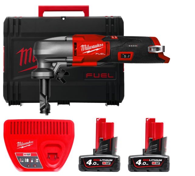 Ножиці по металу акумуляторні безщітковий MILWAUKEE M12 FNB16-402X (ЗУ+2акк.Х4Ач+HDкейс)