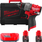 Дриль-шуруповерт акумуляторний безщітковий ударний MILWAUKEE M12 FPD2-202X (37Нм) (ЗУ+2Х2Ач+HDкейс)