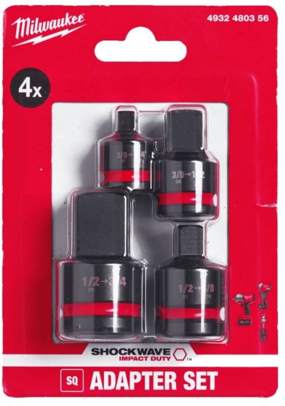 Набор переходников для головок 1/2" - 3/4", 1/2" - 3/8", 3/8" - 1/2", 3/8" - 1/4" (4 предмета)