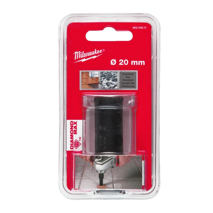 Коронка алмазна Diamond Max MILWAUKEE, Ø20мм M14 (сухе свердління)