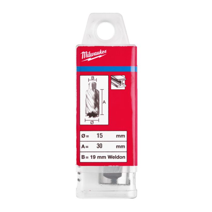 Кільцева фреза MILWAUKEE HSS (WELDON), Ø15x30мм