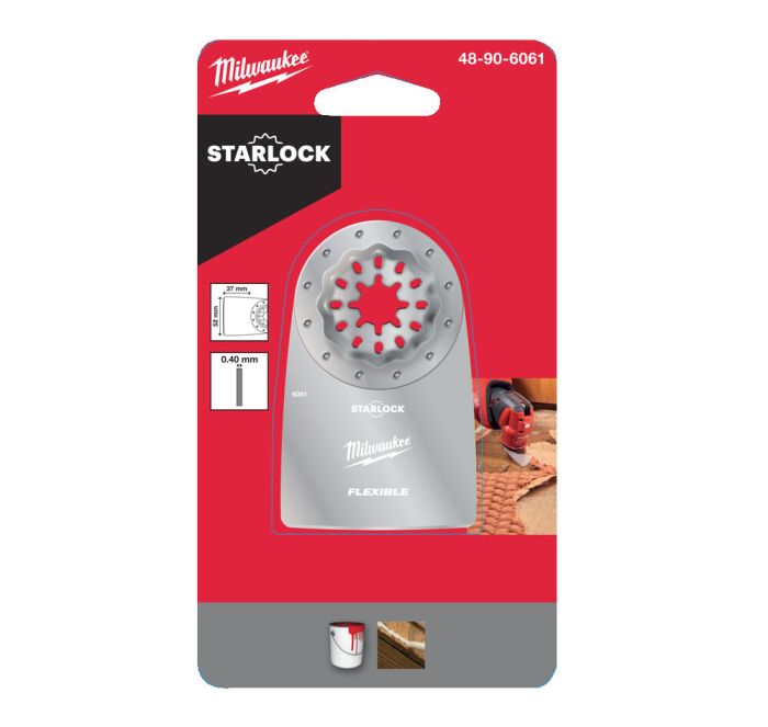 Скребок гибкий для мультитула STARLOCK MILWAUKEE, 52x37мм для удаления силикона, клея, краски