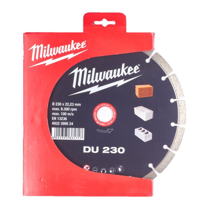 Диск алмазний MILWAUKEE DU 230, Ø230мм (цегла, бетон)