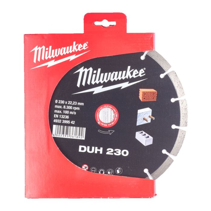Диск алмазний MILWAUKEE DUH 230, Ø230мм (залізобетон, цегла)