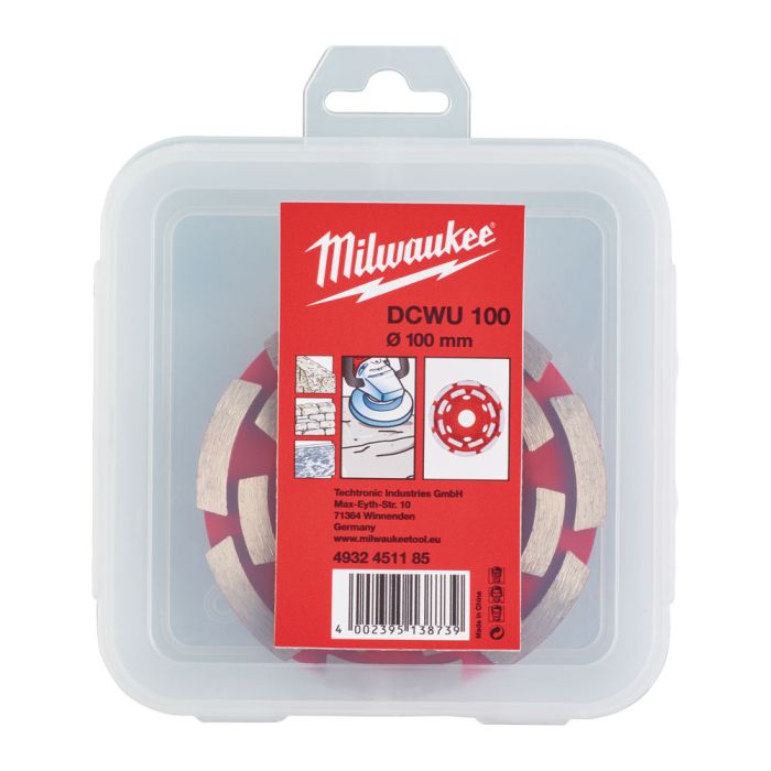 Чашка алмазна шліфувальна MILWAUKEE, DCWU, Ø100х22,23мм