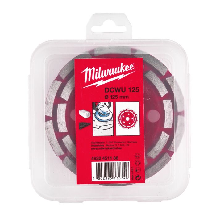 Чашка алмазна шліфувальна MILWAUKEE, DCWU, Ø125х22,23мм