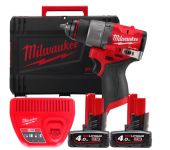 Дриль-шуруповерт акумуляторний безщітковий MILWAUKEE M12 FDD2-402X (45 Нм) (ЗУ+2ак.Х4Ач+HDкейс)