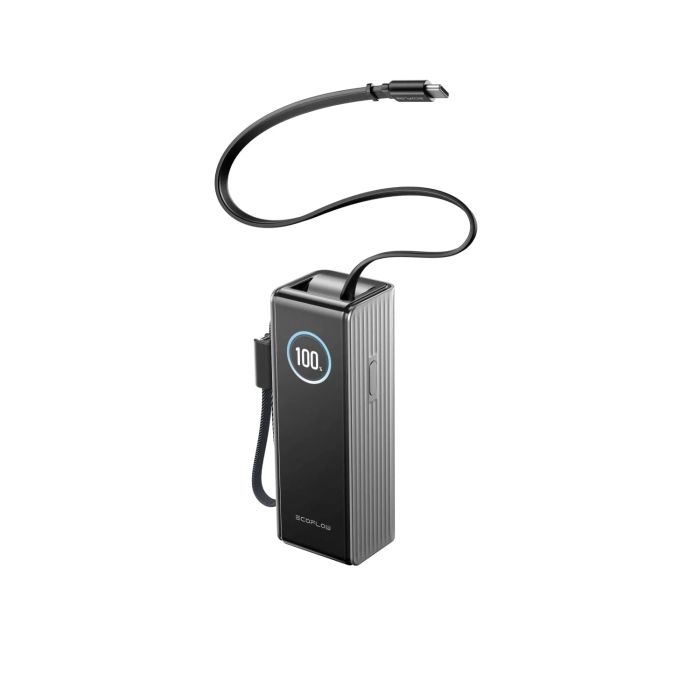 Павербанк EcoFlow RAPID Power Bank з кабелями 25000mAh сріблястий