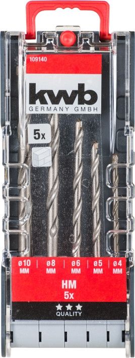 Набор сверл по камню 10/8/6/5/4 мм, 5 шт, PROMO KWB (109140)