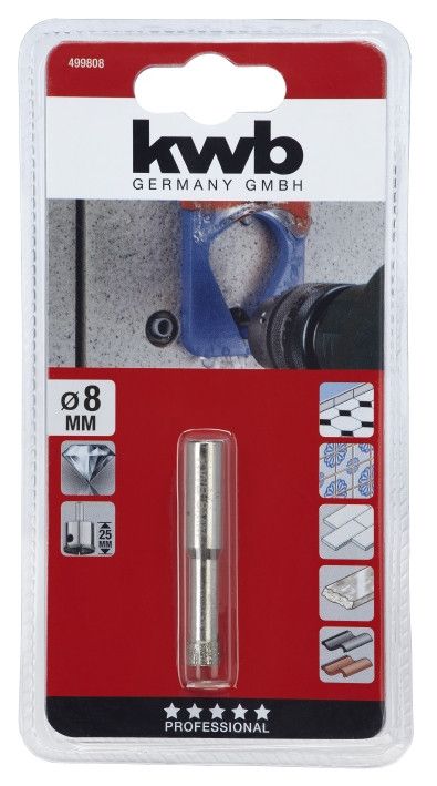 Коронка пильная алмазная 8/25 мм, KWB (499808)
