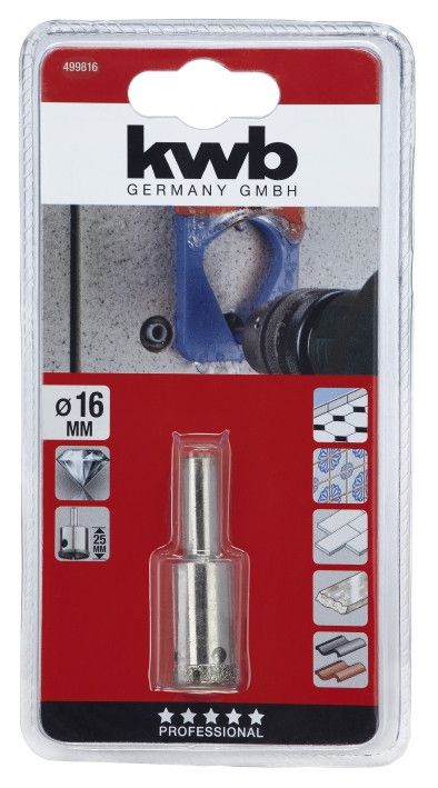 Коронка пильная алмазная 16/25 мм, KWB (499816)