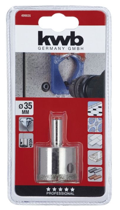Коронка пильная алмазная 35/25 мм, KWB (499835)