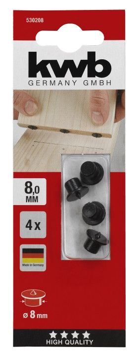Центр перекладной 8 мм, 4 шт, KWB (530208)
