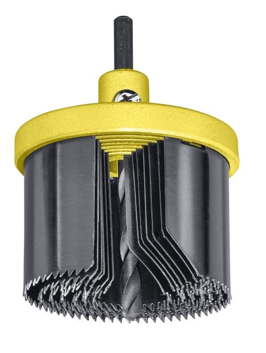 Коронка пильная наборная 25-63 мм, 7 частей, глубина 40 мм, KWB (599100)