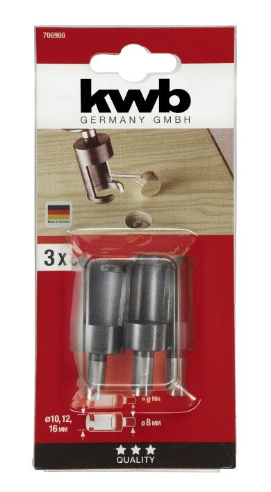 Набор шипорезных фрез, 3 шт, KWB (706900)