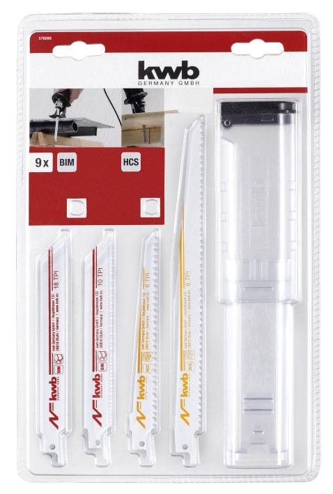 Набор пильных полотен к сабельной пиле, 8 шт, KWB (576090)