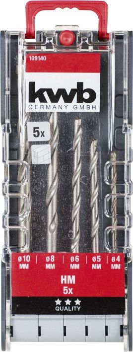 Набор сверл по металлу/камню/дереву, 3х5 шт, KWB (109157)