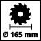 Циркулярна пила акумулятона Einhell TE-CS 18/165-1 Li - Solo (4331207)