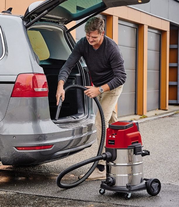 Пилосос акумуляторний X-Change (без акум.), 36В, 25 л бак, нержавіюча сталь, 15 кПа, шланг 2.5 м, 2 потужності всмоктування (100 і 150 мбар)