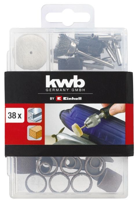 Набор оснастки для гравера и гибкого вала, 38 шт, KWB (510951)
