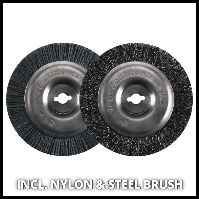 Пристрій для чистки стиків плитки акумуляторний Einhell X-Change GE-CC 18 Li Solo (без акум.), 18В, 1200 об/хв, щітка 10 см, телескопічна ручка, в комплекті 1 жорстка і 1 м'яка щітки