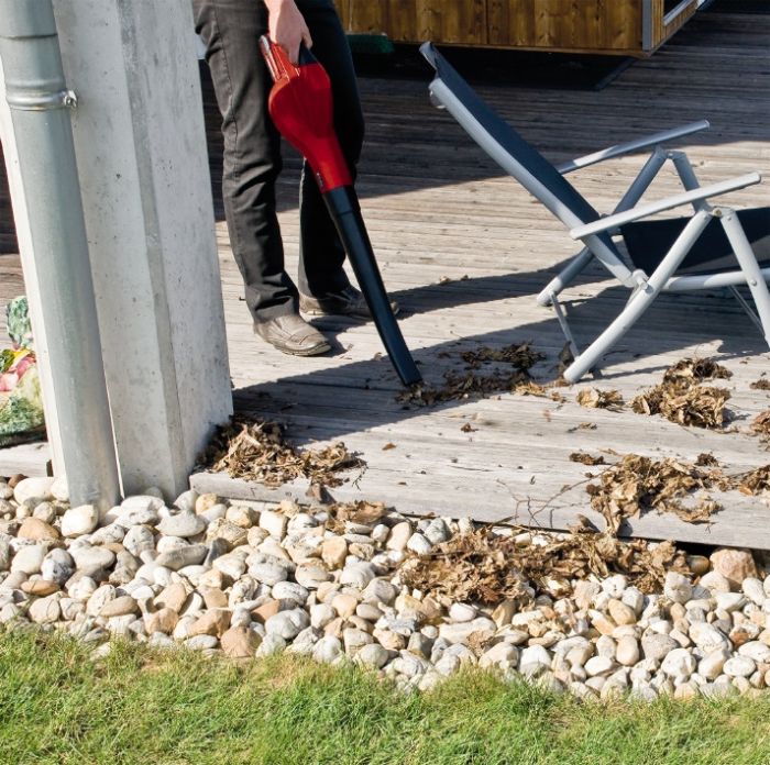 Повітродувка акумуляторна   Einhell GE-CL 18 Li  X-Change (без акум.), 18В, 12000 об/хв, видування 210 км/год, електронне регулювання швидкості