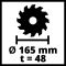 Пила циркулярна заглибна Einhell TE-PS 165 (4331300)