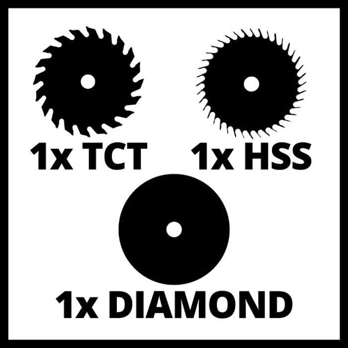 Мініпила дискова (роторайзер),  Einhell TC-CS 89 , 600 Вт, диски 89х10 мм, 7200 об/хв, набір дисків 3 шт