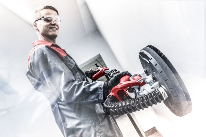 Шліфмашина для стін і стелі, 600 Вт, телескоп 1,1-1,65 м, кейс